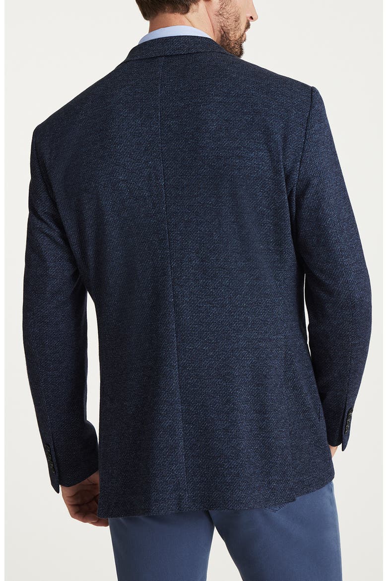 Matteo Wool & Cotton Twill Knit Blazer, Alternate, color, DARK NAVY