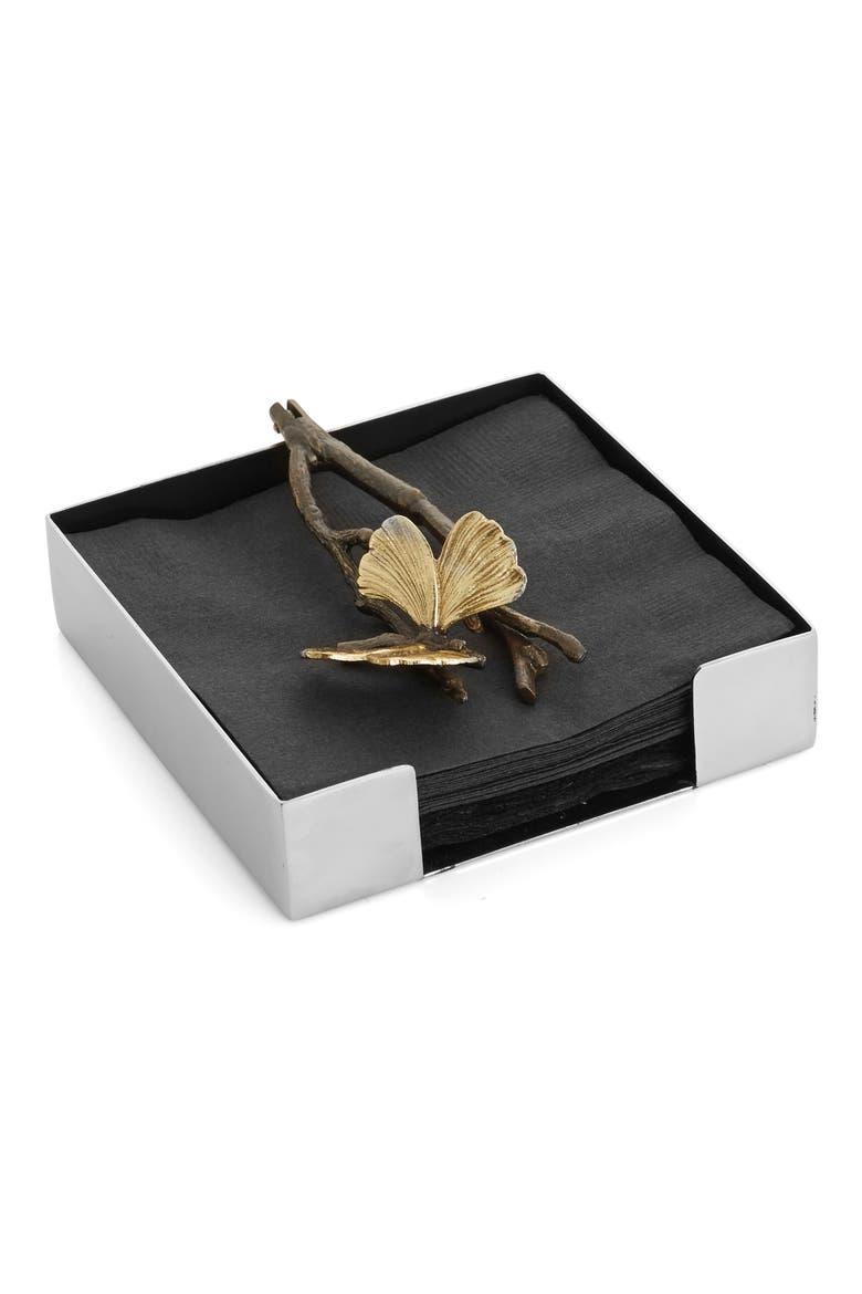 Cocktail Napkin Holder, Main, color, BUTTERFLY GINKGO