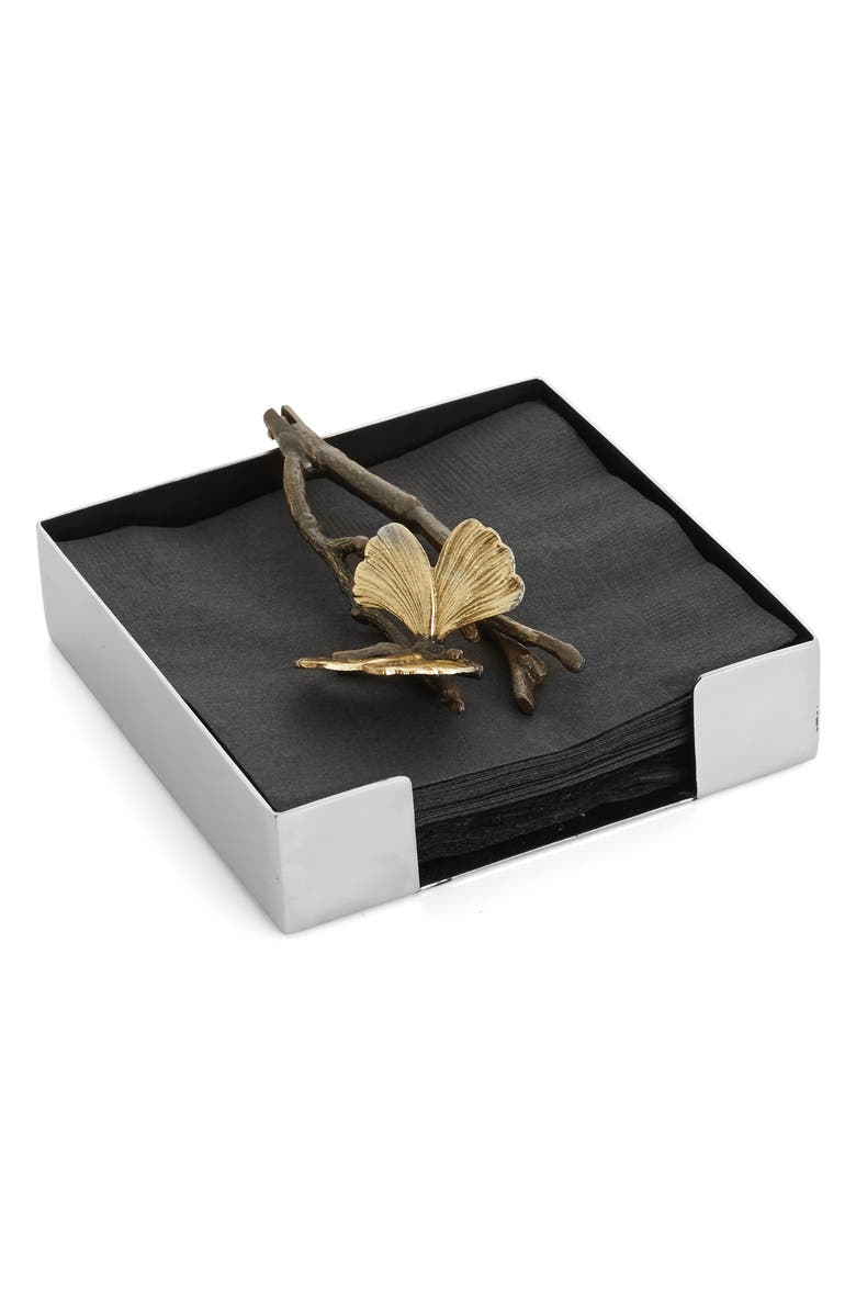 Michael Aram Cocktail Napkin Holder, Main, color, Butterfly Ginkgo