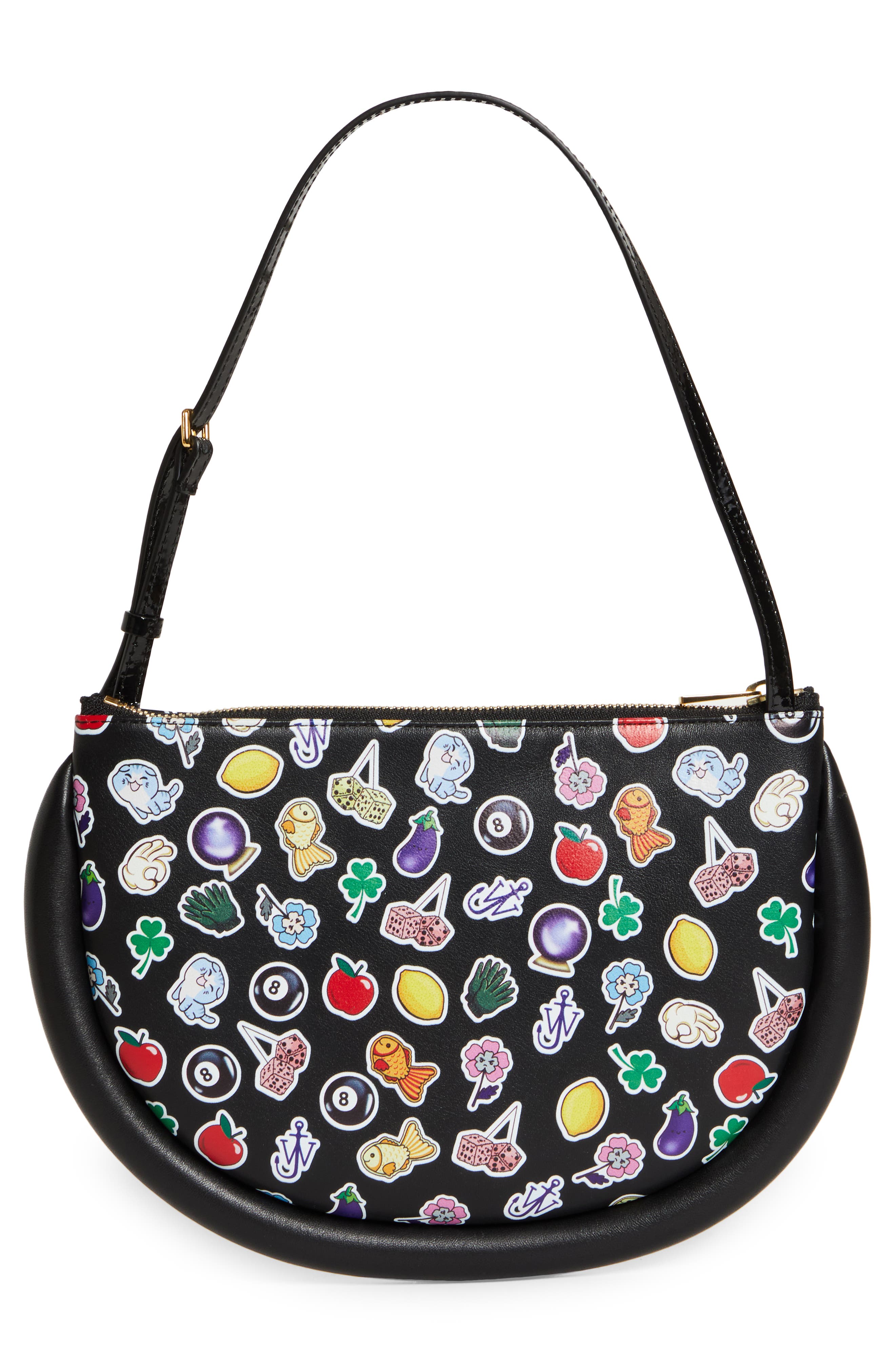 JW Anderson Stickers Bumper Moon Shoulder Bag, Alternate, color, 