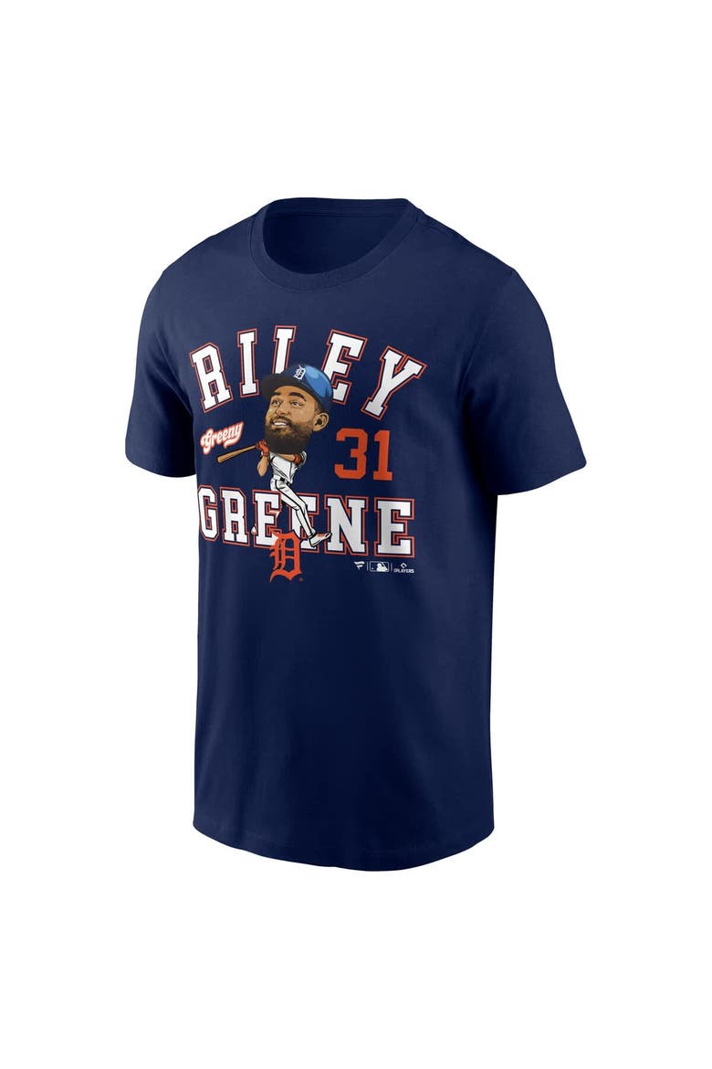 Men's Fanatics Riley Greene Navy Detroit Tigers Hometown Caricature T-Shirt, Alternate, color, Navy
