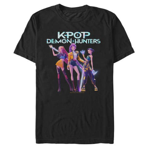 Men's KPop Demon Hunters Girls Group Shot  Graphic T-Shirt