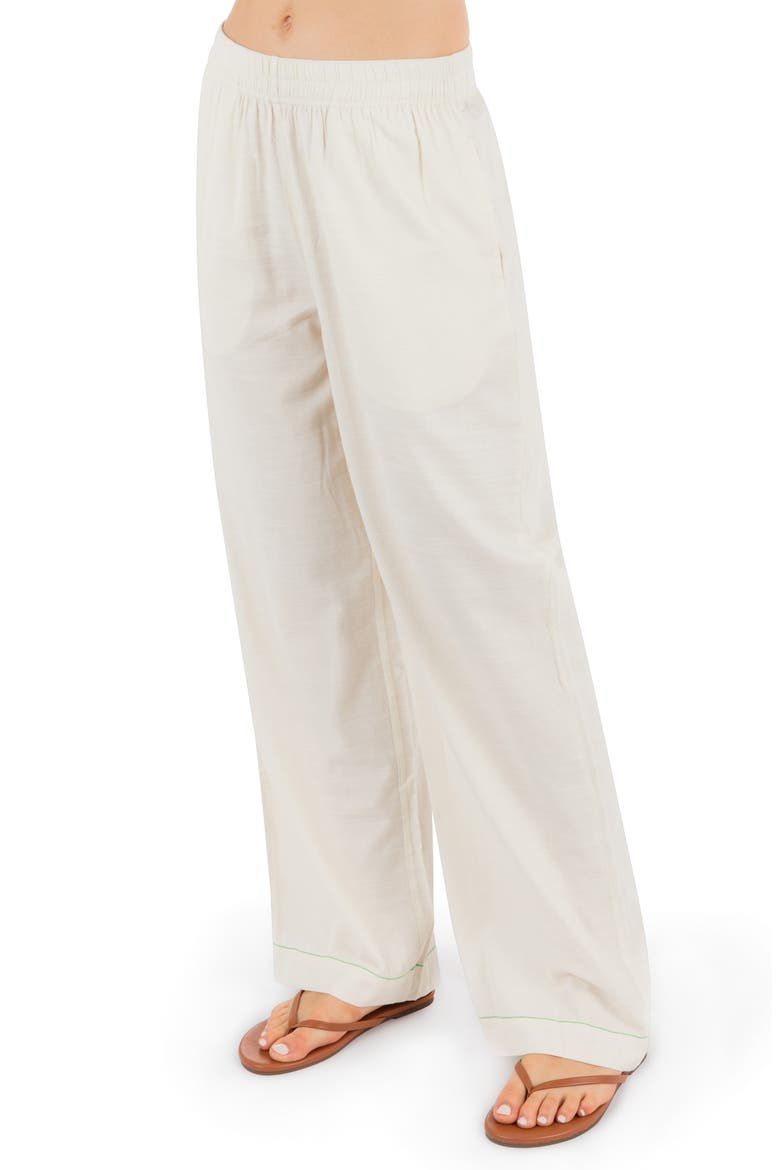 Goldie Cotton Blend Pants, Alternate, color, OFF WHITE