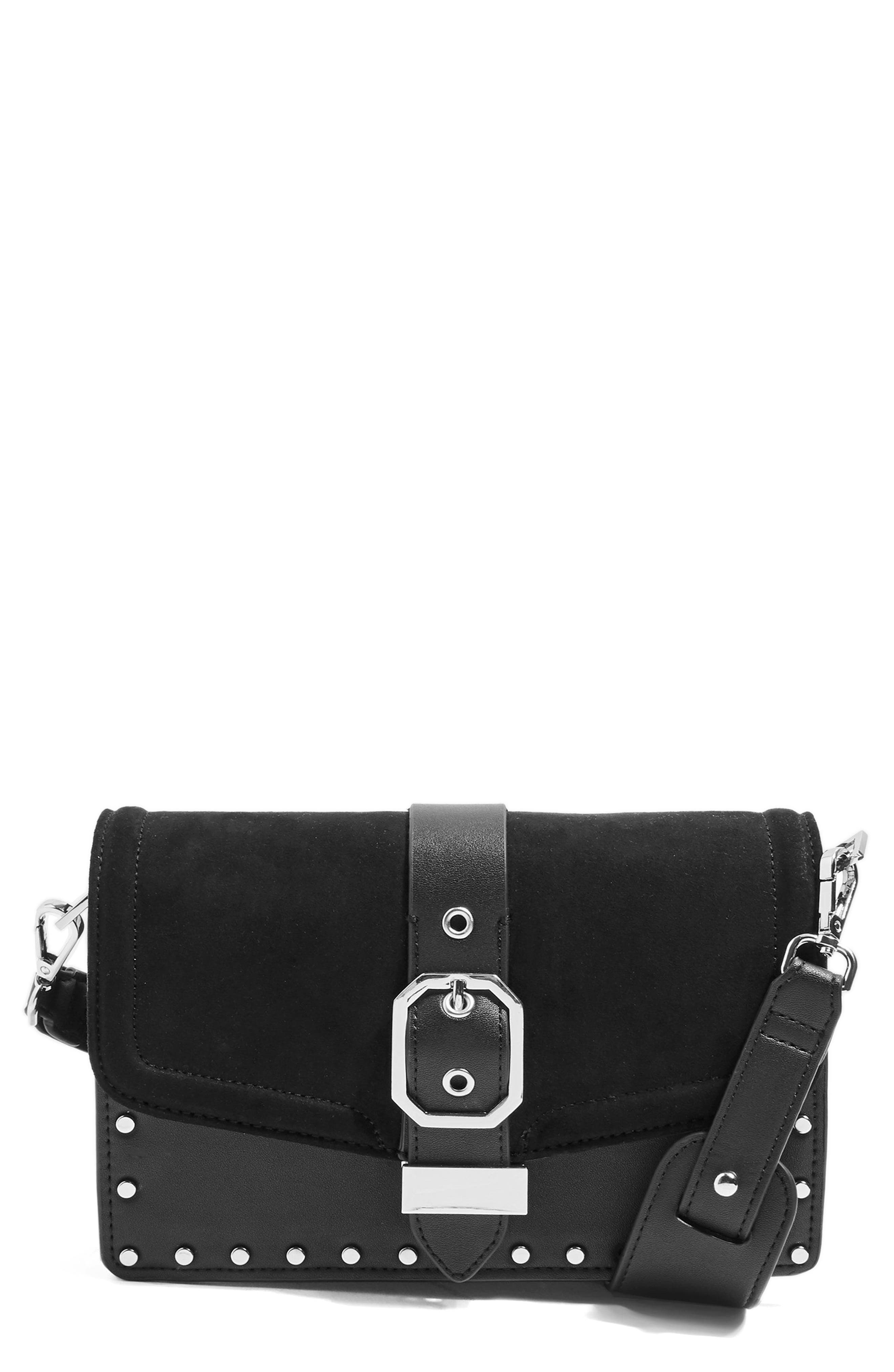 Topshop Megan Buckle Crossbody Bag, Main, color, 