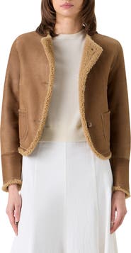 Akris punto Boxy Genuine Shearling Jacket
