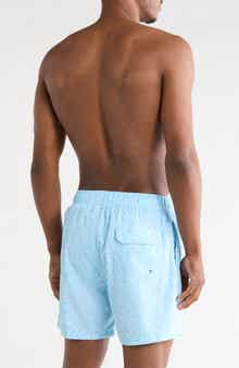 Vintage Summer Shell Print 4 Way Stretch Volley Swim Trunks