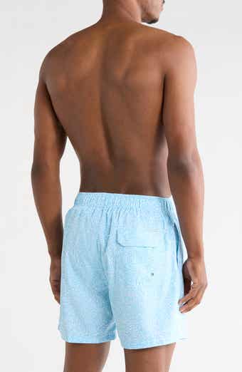 Vintage Summer Shell Print 4 Way Stretch Volley Swim Trunks