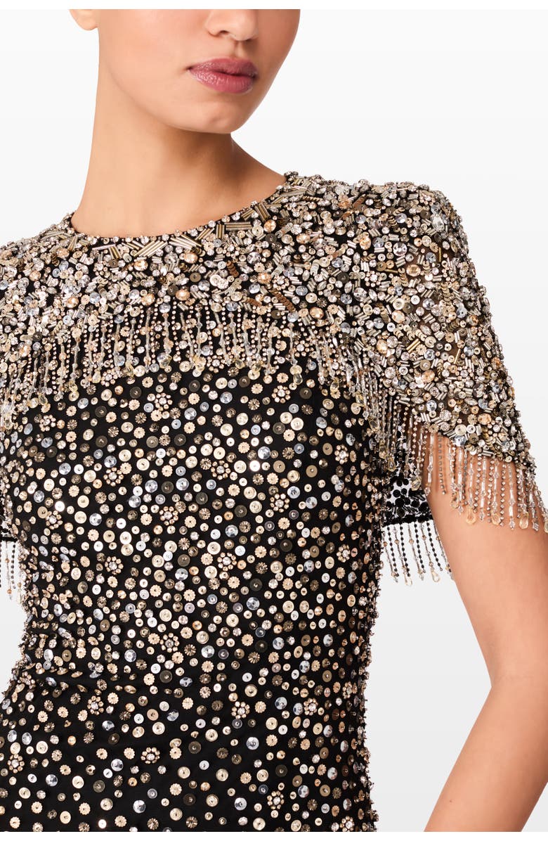 Jenny Packham Esna Maxi Dress, Alternate, color, Liquorice