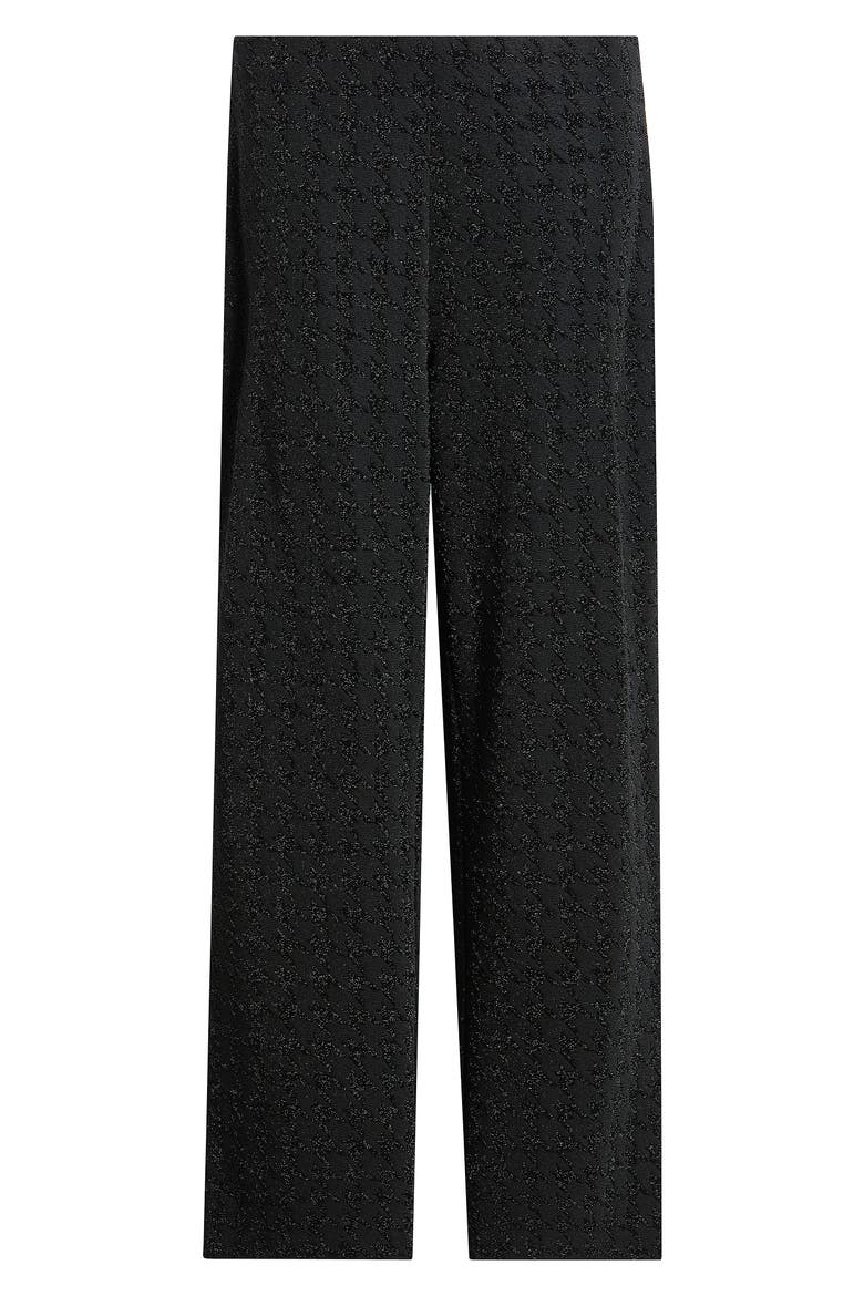 Metallic Wide Leg Pull-On Pants, Alternate, color, ANNE BLACK