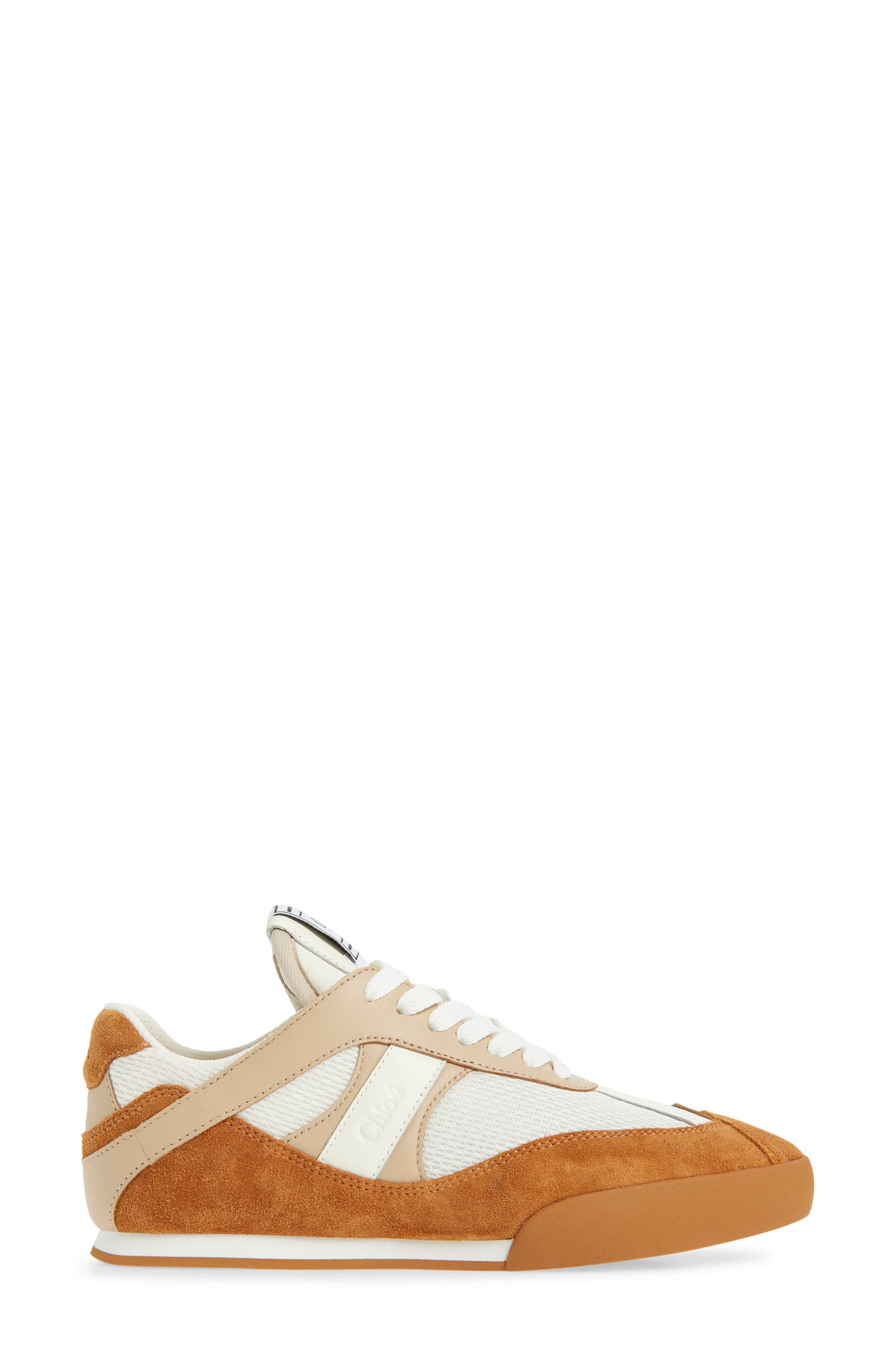 Chloé Kick Low Top Sneaker, Alternate, color, Rusted Brown