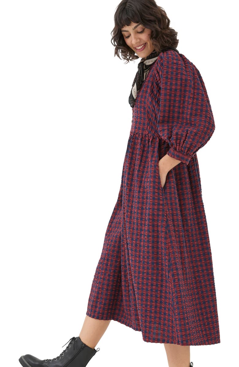 FatFace Women's Ceil Gingham Midi Dress, Main, color, 