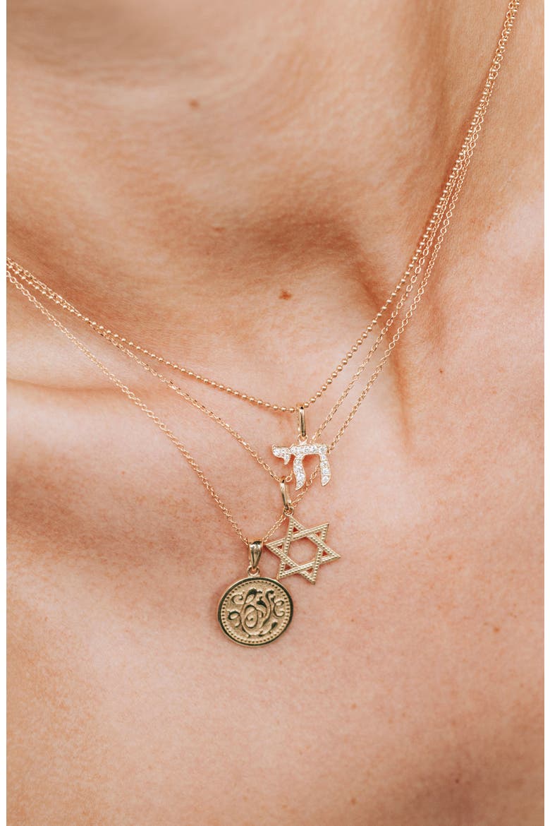 Dew Drop Star of David Enhancer, Alternate, color, YELLOW GOLD