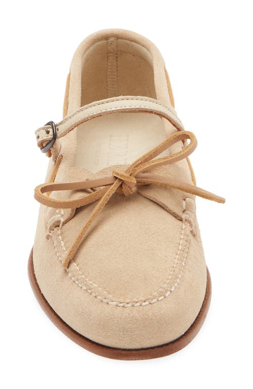 Hereu Lorea Moc Toe Mary Jane Loafer In Neutral