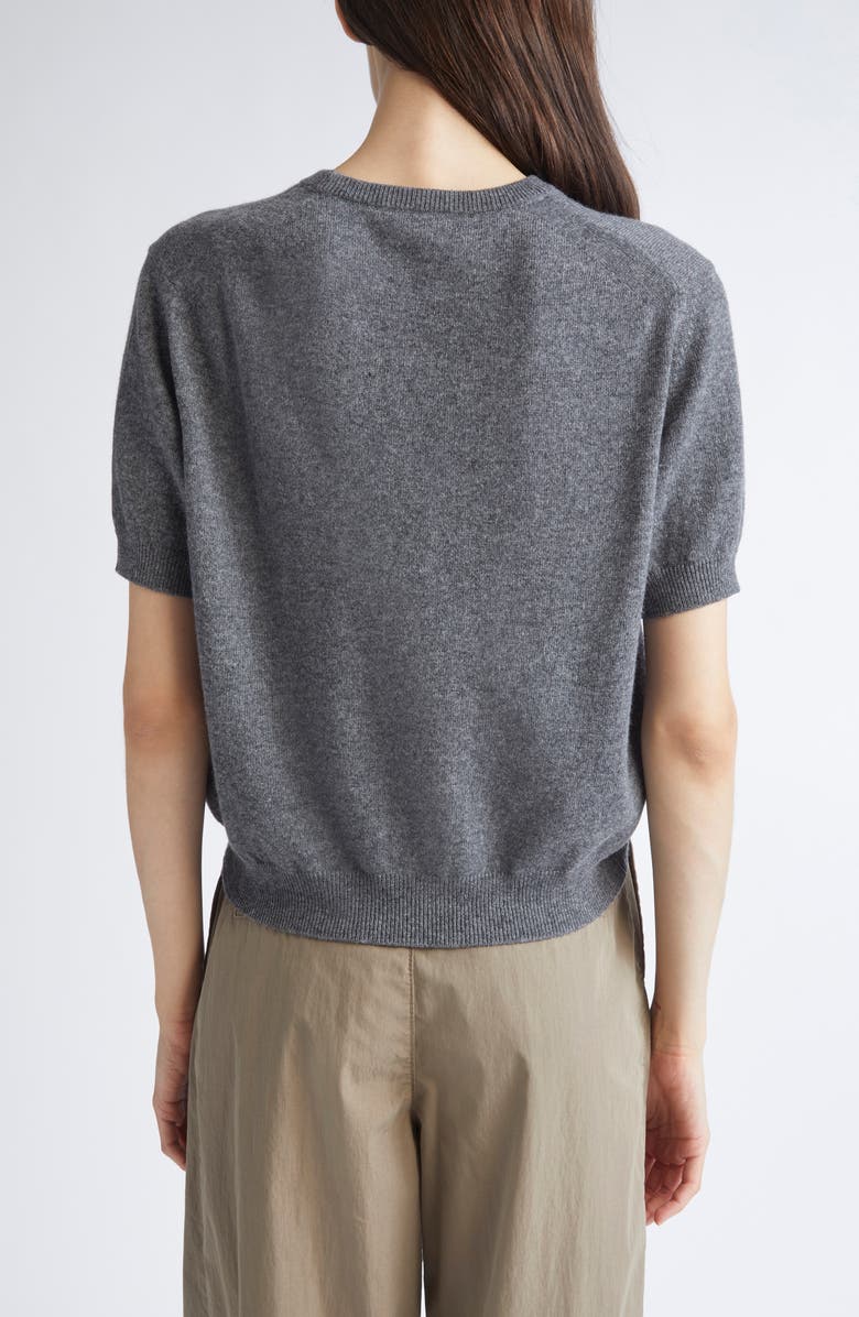 NACKIYÈ Short Sleeve Cashmere Sweater, Alternate, color, Gris