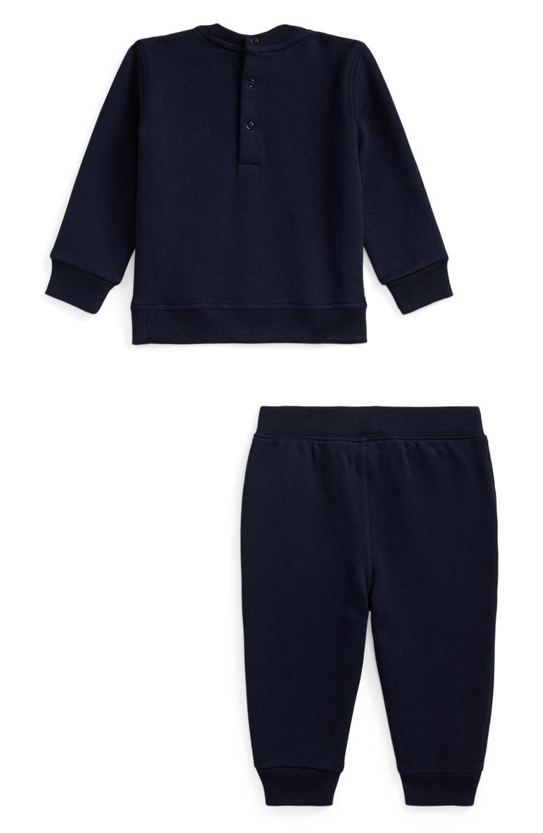 Ralph Lauren Fleece Graphic Sweatshirt & Sweatpants Set, Alternate, color, 