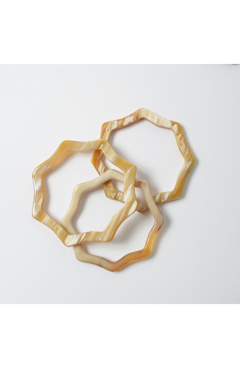 Maadili Collective Horn Lattice Bangle, Alternate, color, Natural
