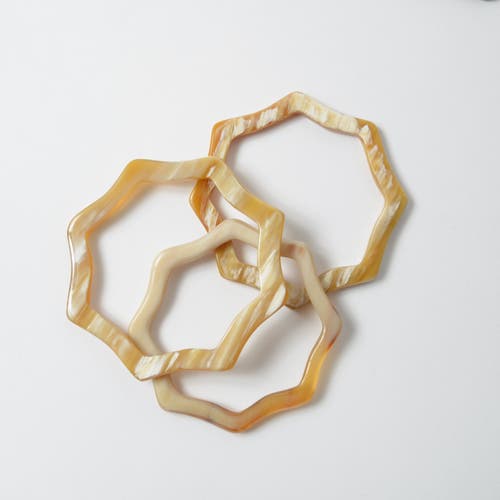 Maadili Collective Horn Lattice Bangle In Brown