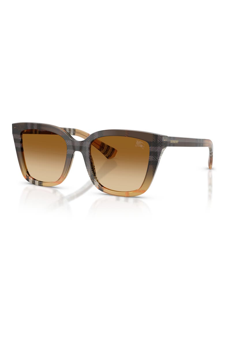 52mm Square Sunglasses, Alternate, color, CHECK GRADIENT SAND / BROWN