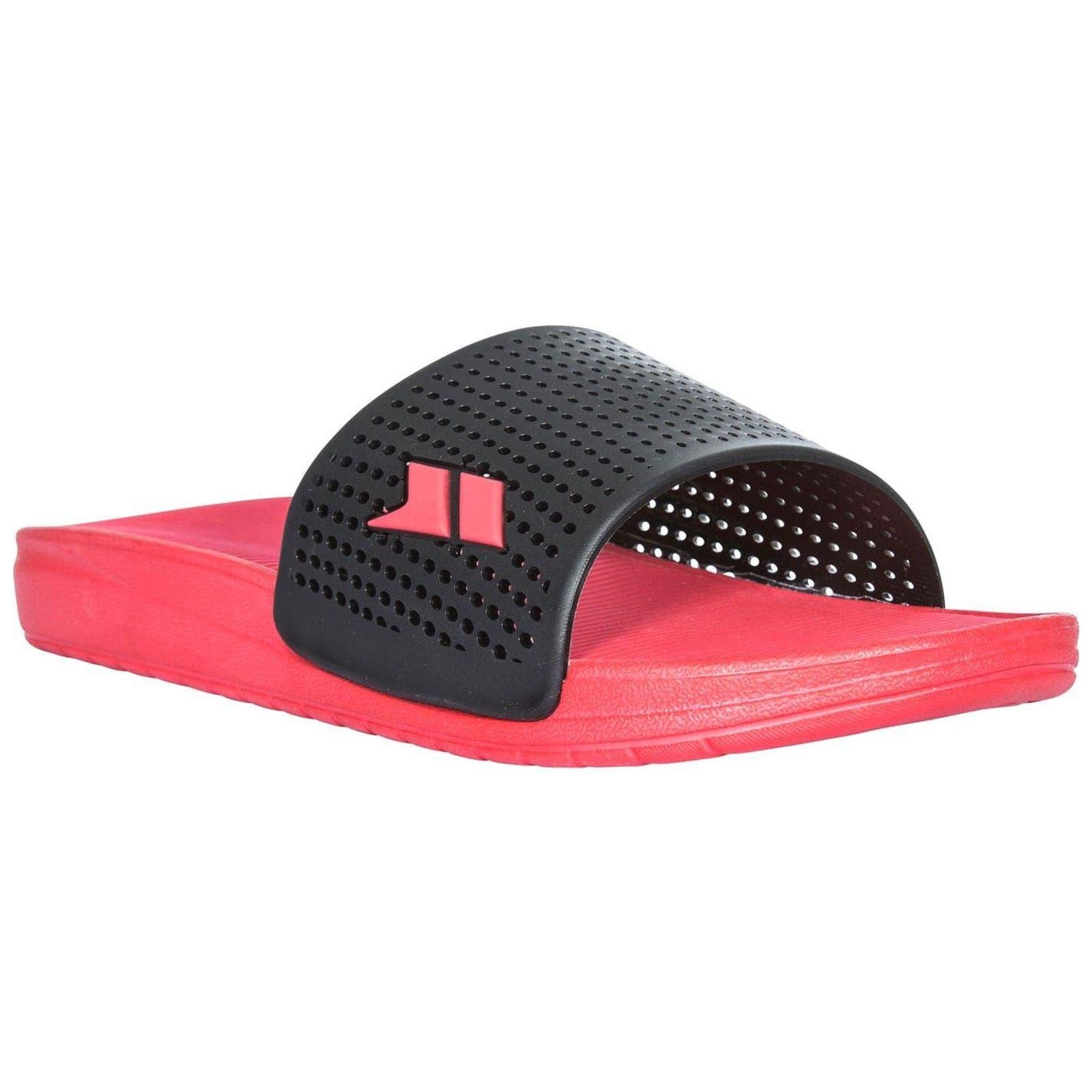 Cusp Perforated Flatform Sliders, Main, color, Black