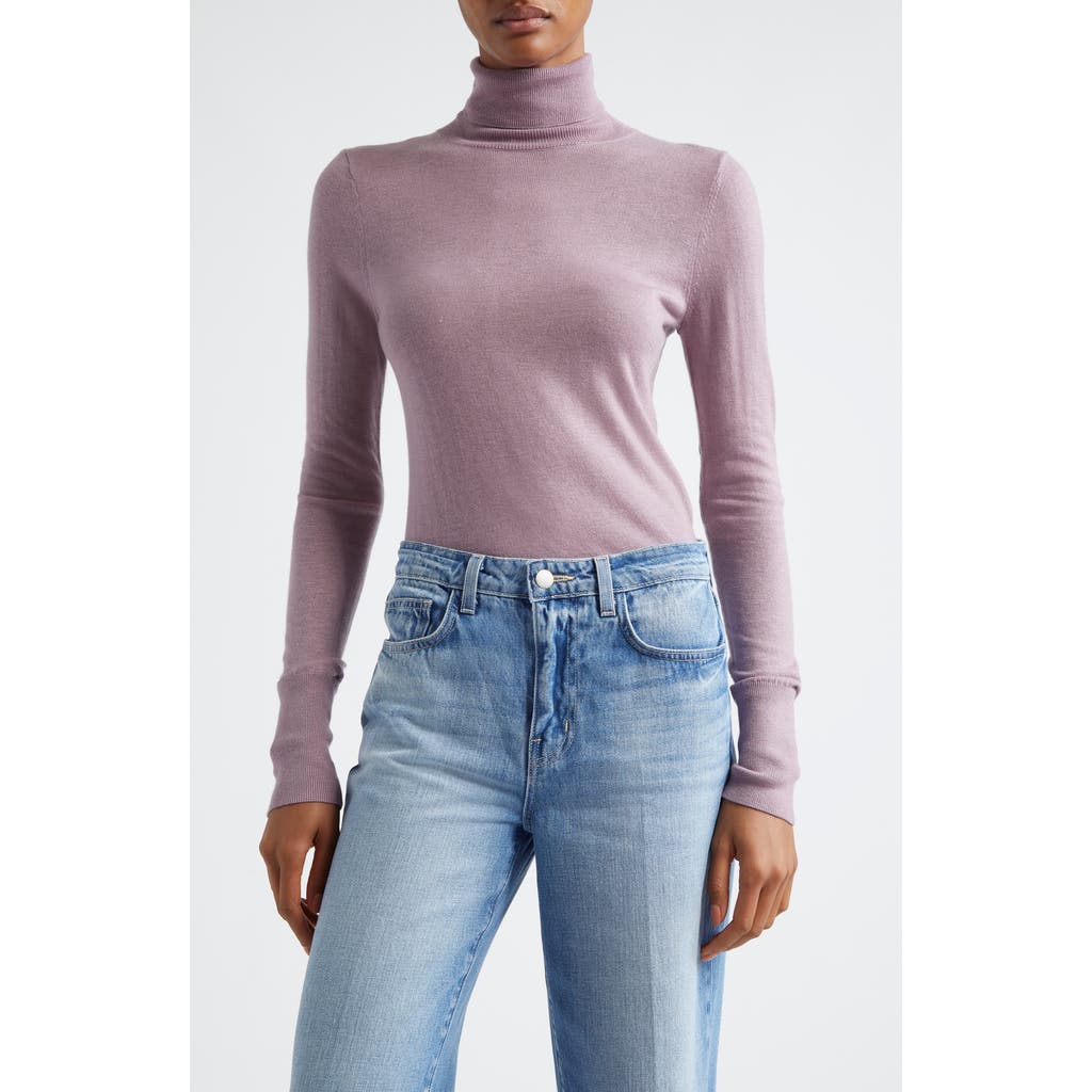 L'agence Flora Turtleneck In Wisteria/gold