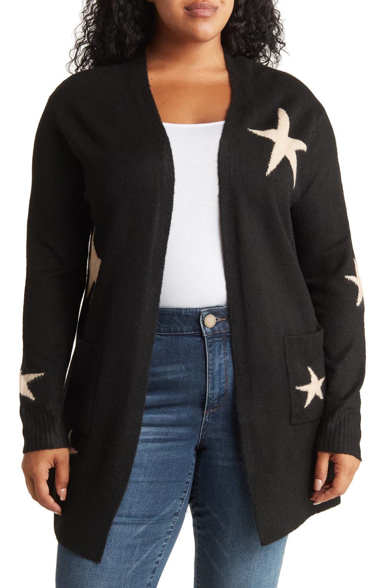 Sweet Romeo Open Front Long Cardigan, Main, color,