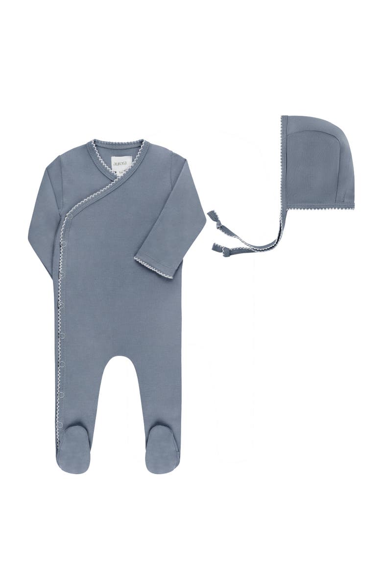 Ely's & Co. Aurora Classics Kimono Collection - Footie + Bonnet, Main, color, Blue