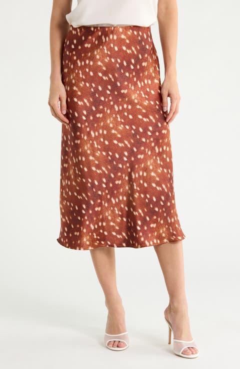 Bambi Satin Midi Skirt