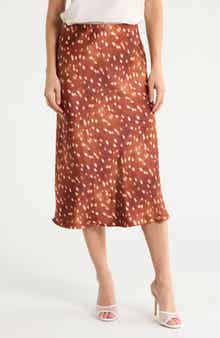 Bambi Satin Midi Skirt