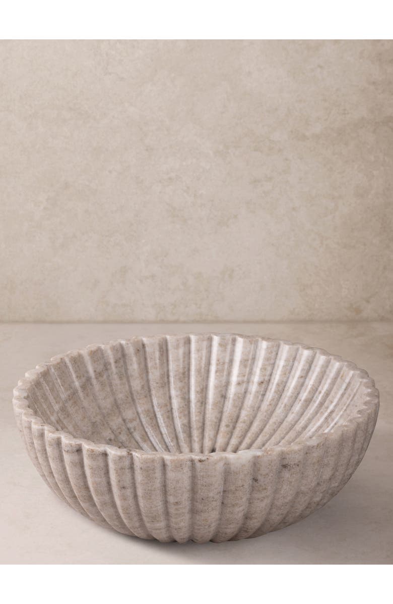 GAURI KOHLI Cairo Beige Marble Bowl, Main, color, Beige