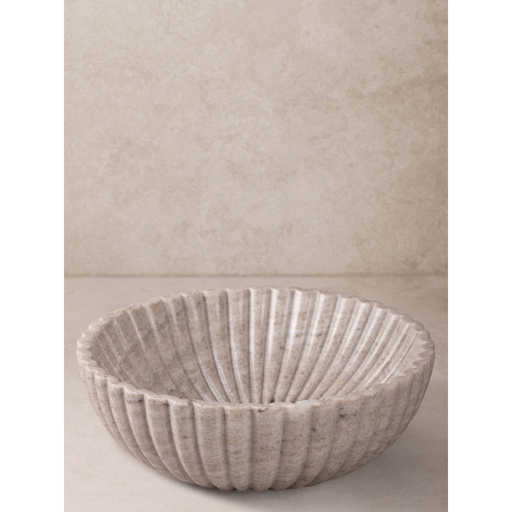 Gauri Kohli Cairo Beige Marble Bowl In Gray