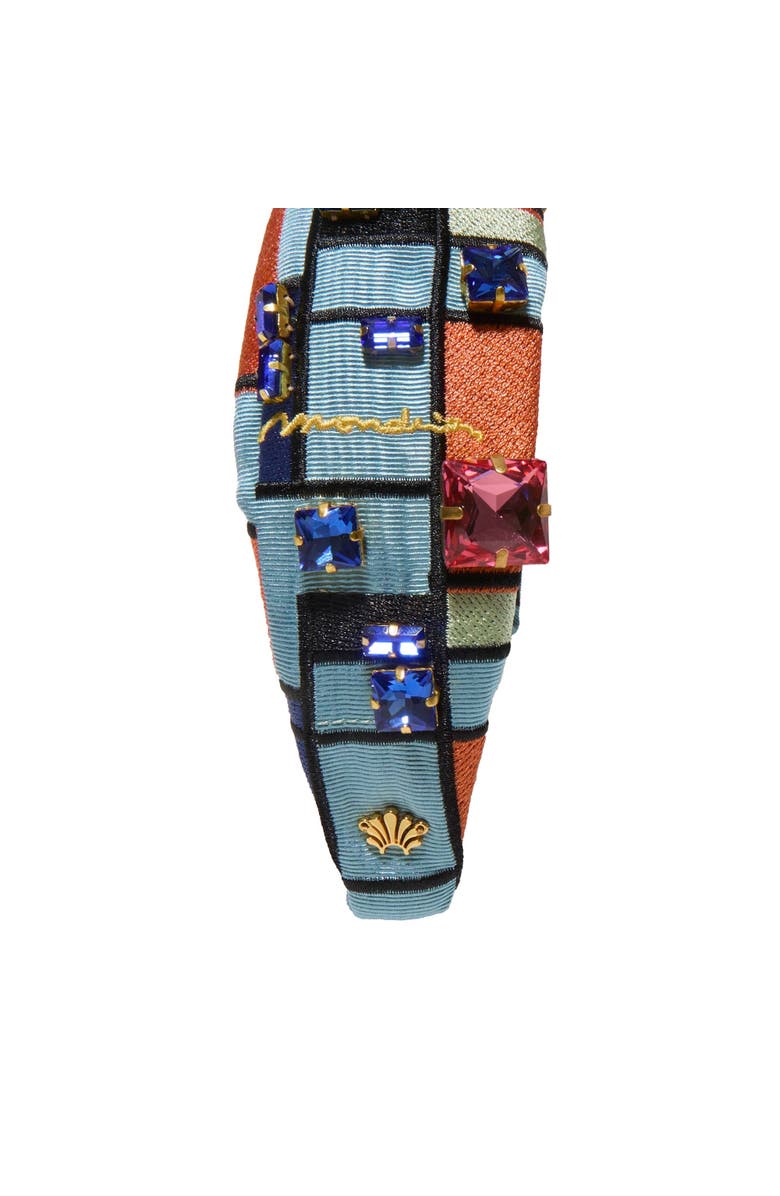 Lele Sadoughi The Met Knotted Mondrian Embroidered Headband, Alternate, color, Composition 999