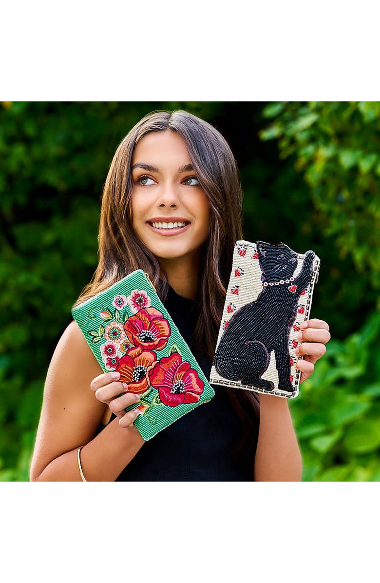 Mary Frances Accessories Purr-suit Crossbody Phone Bag, Alternate, color, Black