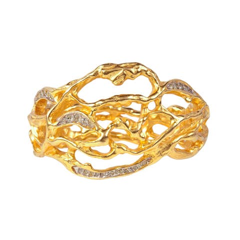 1990s Vintage Elizabeth Taylor Precious Vine Cuff