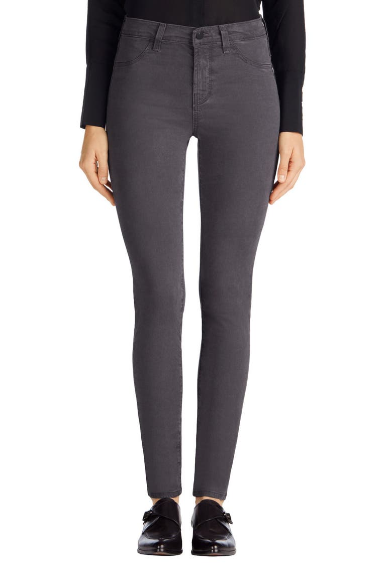High Waist Ankle Super Skinny Jeans, Main, color, STORM GREY