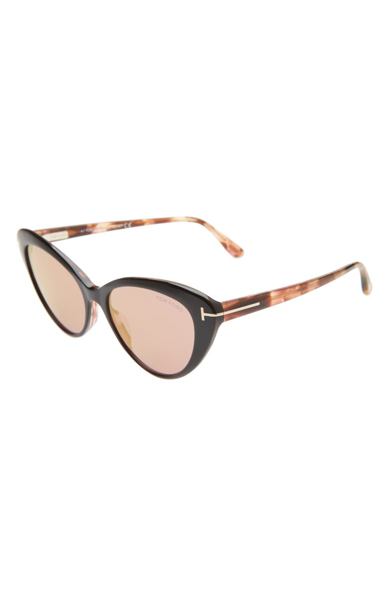 TOM FORD Harlow 56mm Gradient Cat Eye Sunglasses, Alternate, color,