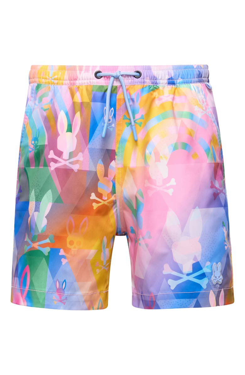 Psycho Bunny Kids' Milos Swim Trunks, Main, color, 