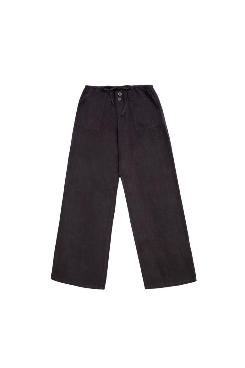 Linen Pants, Main, color, Black