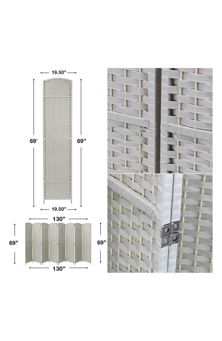 SORBUS Room Divider Privacy Screen, Alternate, color, Beige