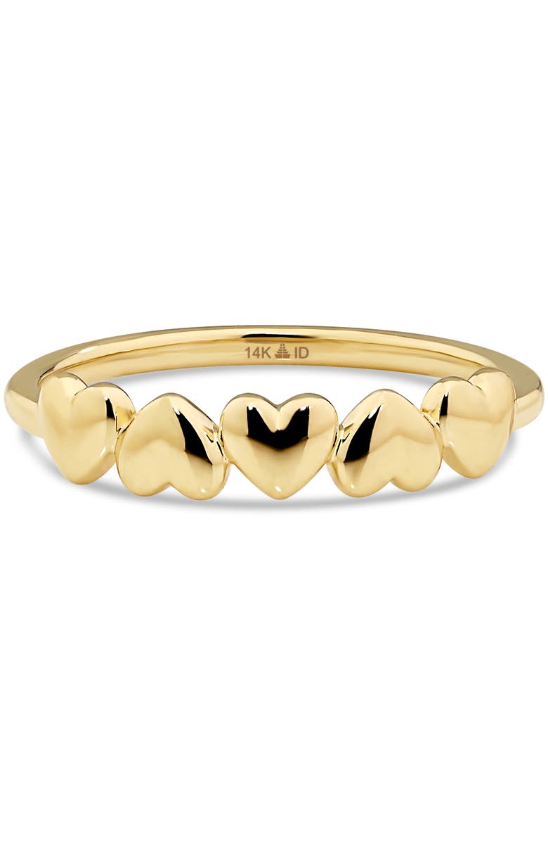 DEVATA Sweet Heart Ring in 14K Gold, 4mm, Main, color, Yellow Gold