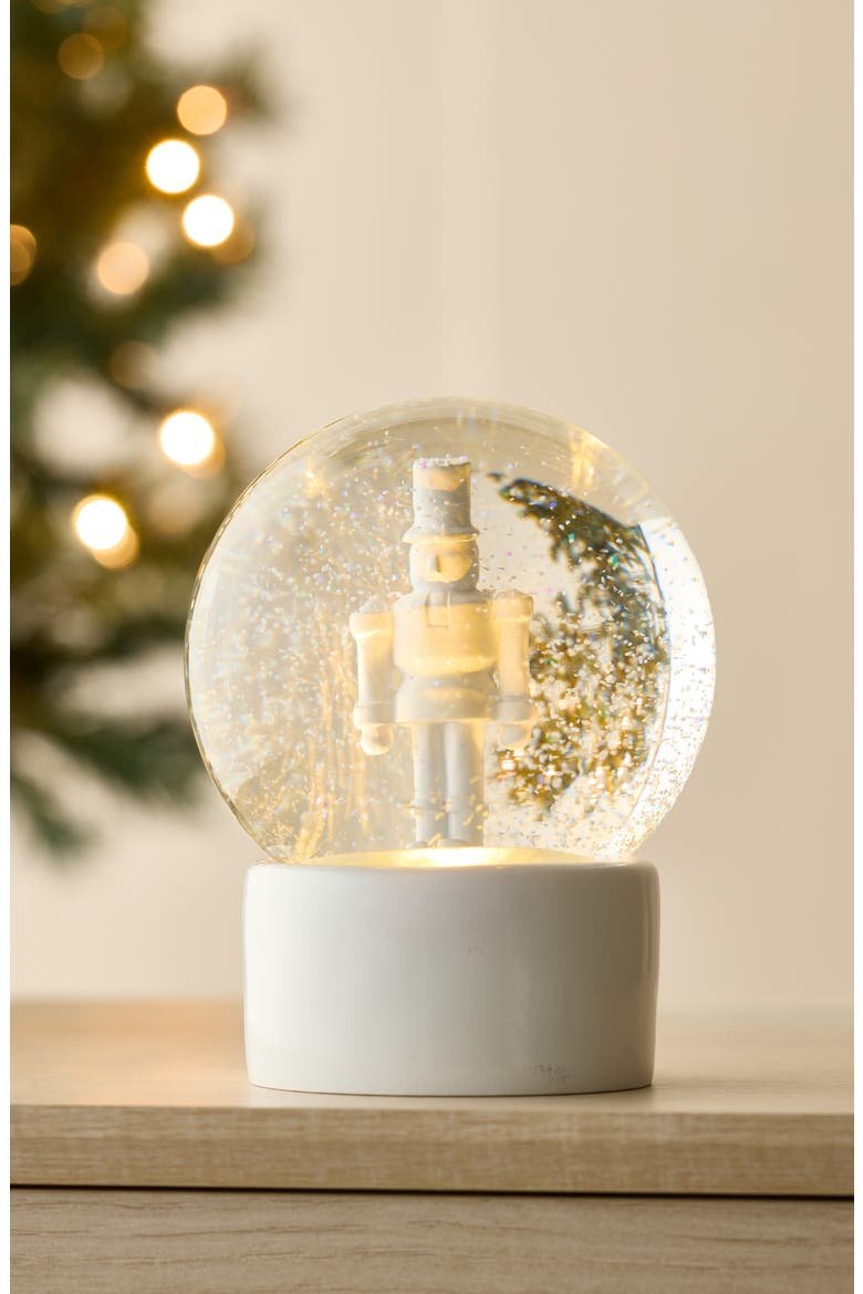 Nutcracker Lighted Christmas Snow Globe, Alternate, color, NUTCRACKER- WHITE MULTI