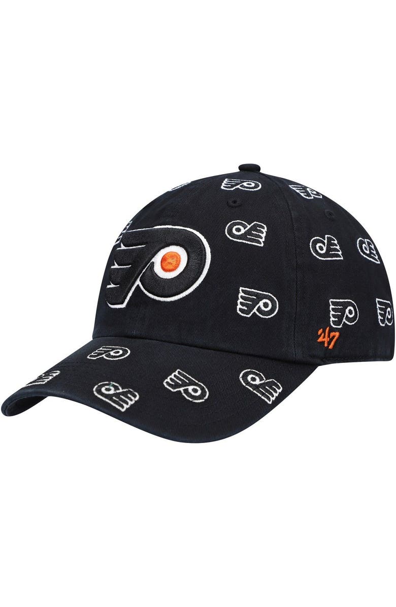 '47 Women's '47 Black Philadelphia Flyers Confetti Clean Up Adjustable Hat, Main, color, Black