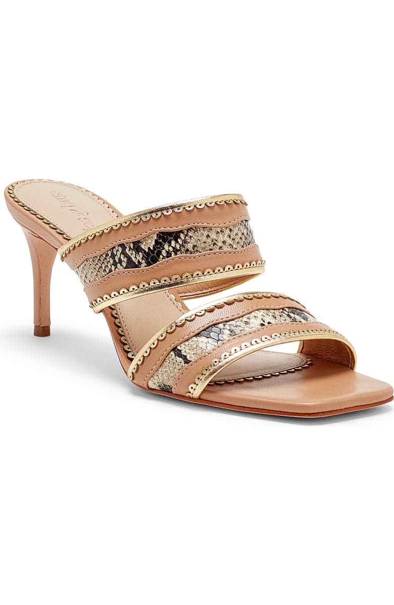 Cinq à Sept Rosalie Slide Sandal, Main, color, Sahara/ Gold