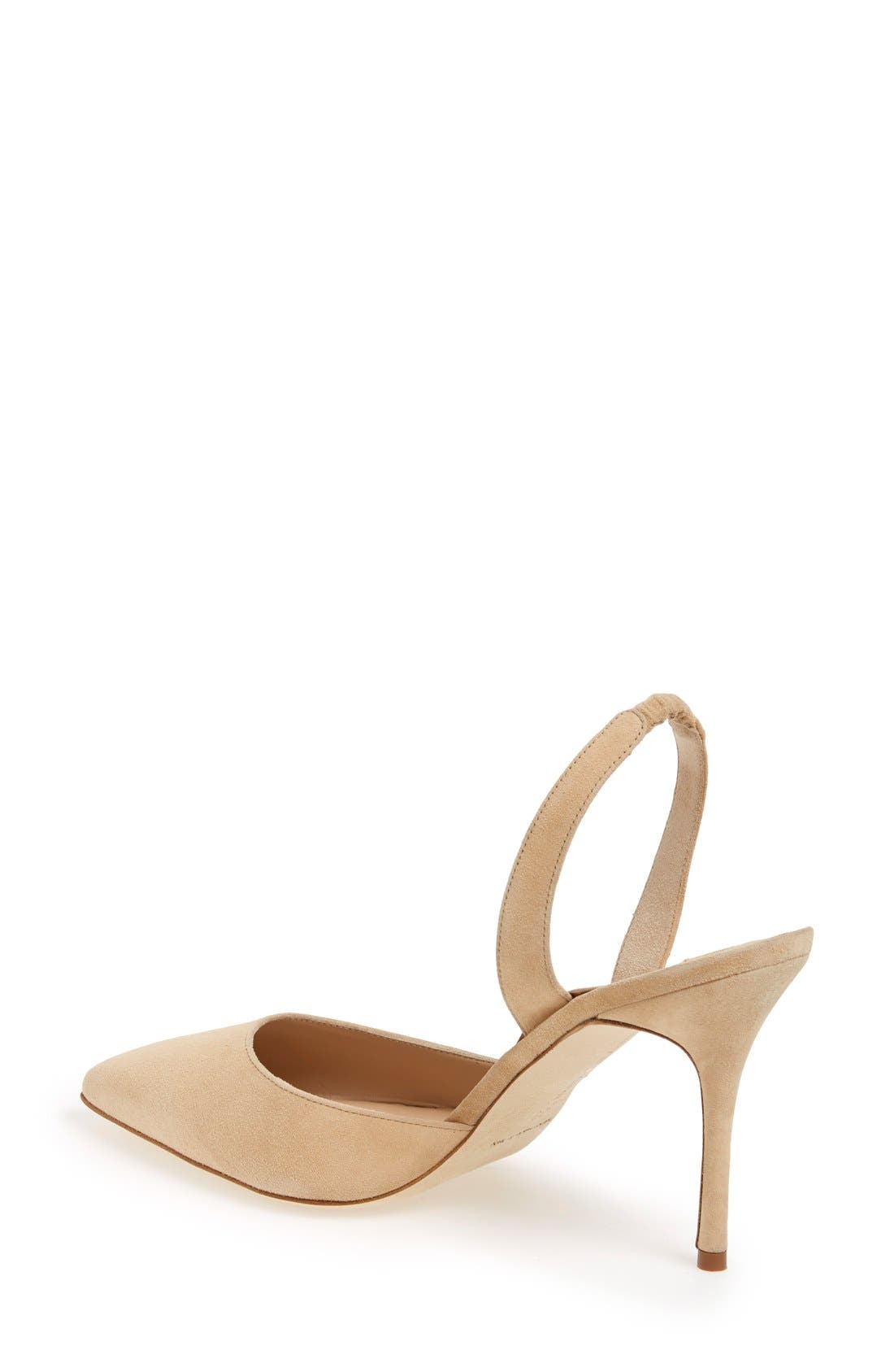 'Carolyne' Slingback Pump, Alternate, color, BEIGE SUEDE