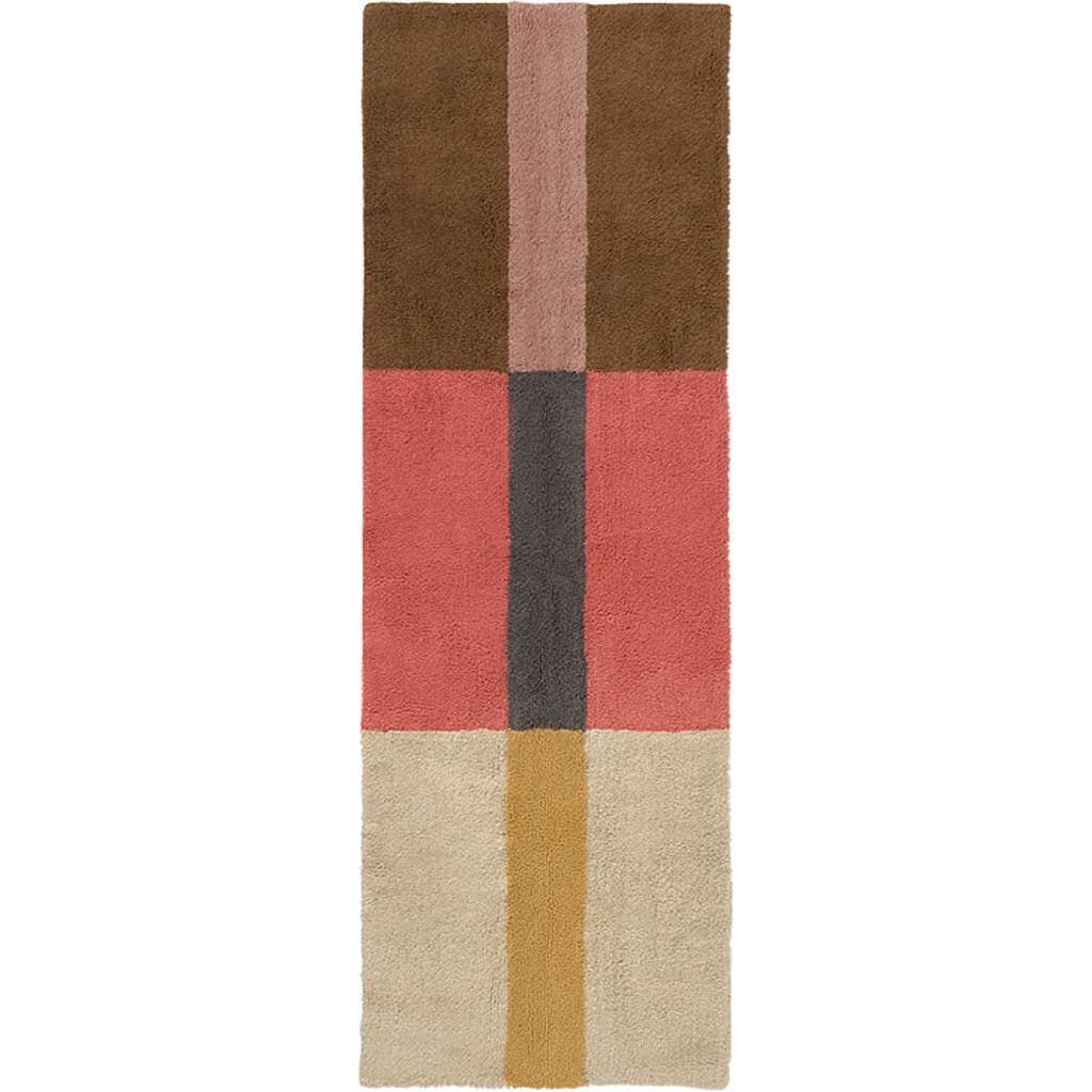 Lorena Canals Wool Runner Rug Chroma Spiced Coral In Multi