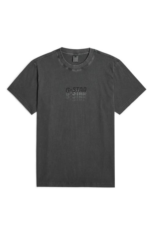 G-star Multilogo Overdyed Loose Fit Organic Cotton Graphic T-shirt In Gray