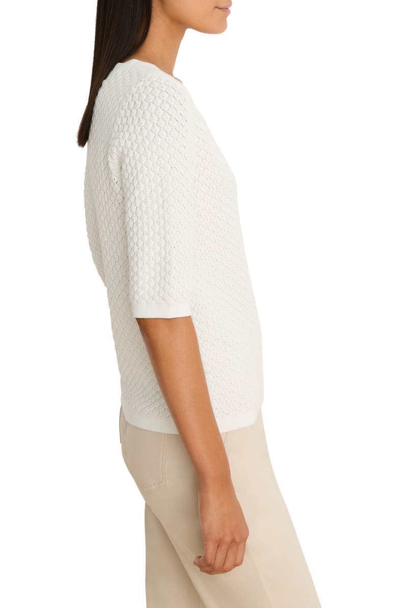 NIC+ZOE Scallop Textured Sweater, Alternate, color, Paper White