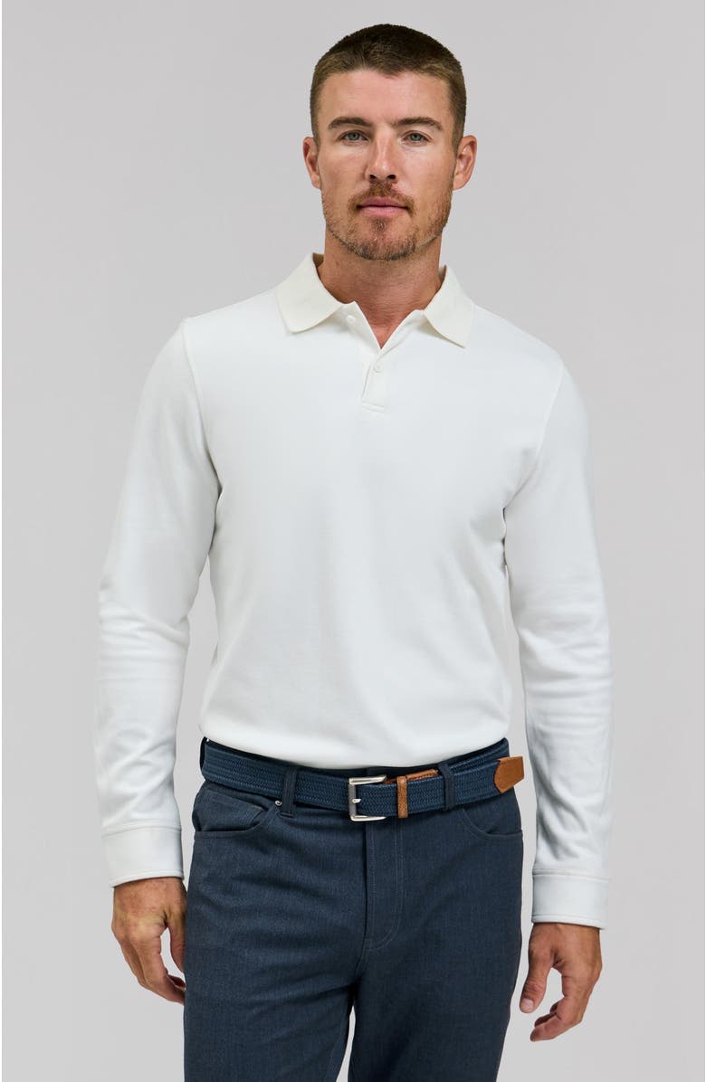 Rye 51 The Braden Long Sleeve Polo, Main, color, White