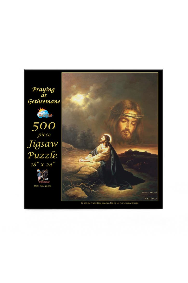 Praying at Gethsemane 500 piece Jigsaw Puzzle for Adults, Alternate, color, Multicolor