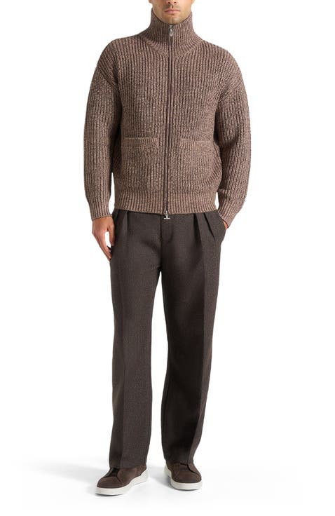 Jamie Unisex Speckled Wool Zip Through Jacket