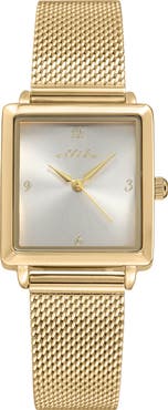Ettika Square Case Mesh Strap Watch